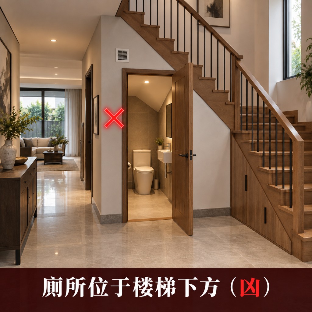 厕所在楼梯下