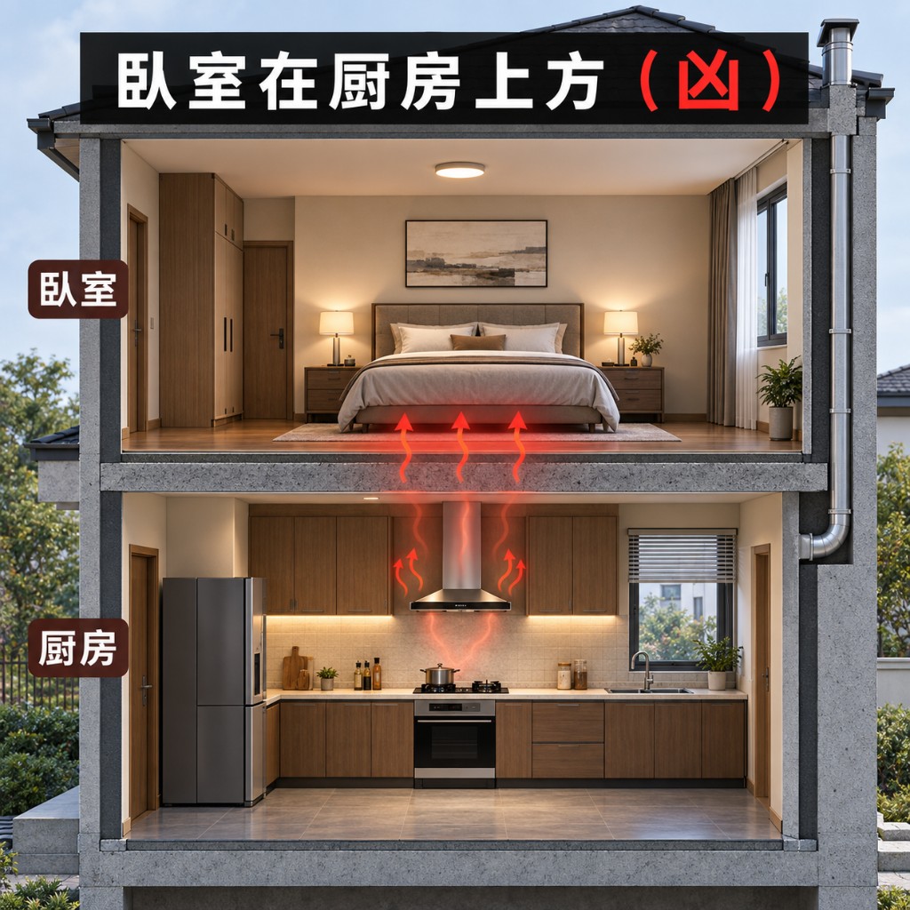 卧室在厨房上方