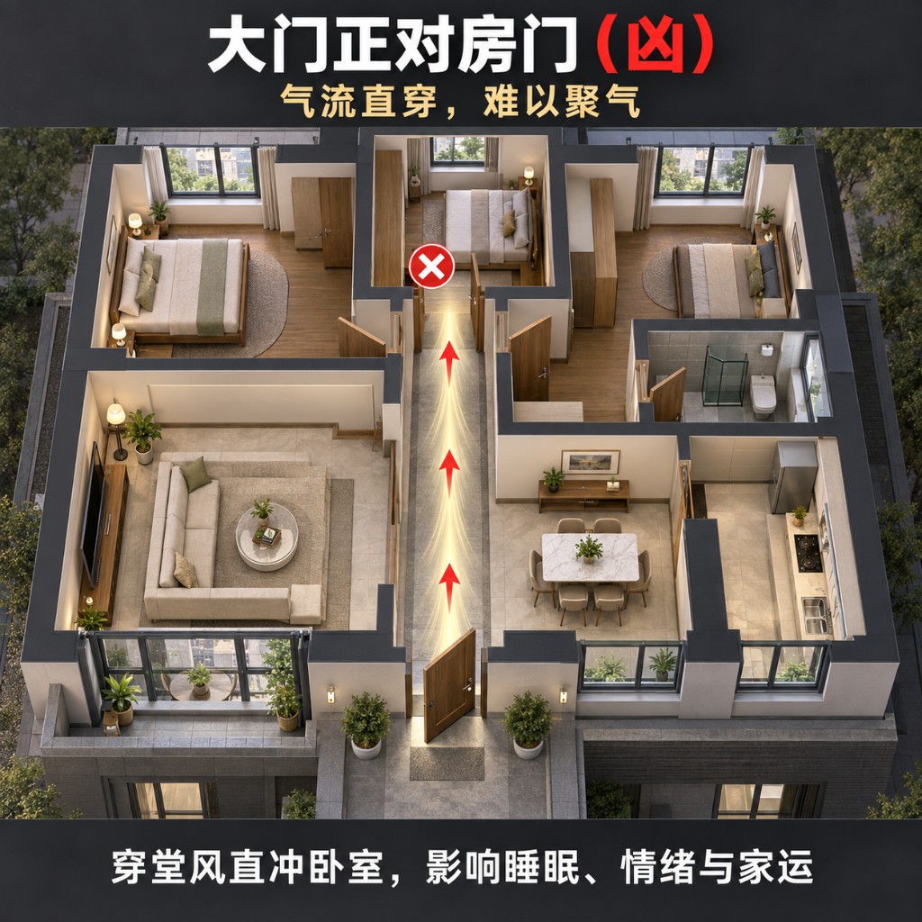 大门正对房门