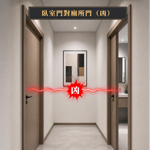 卧室门对厕所门