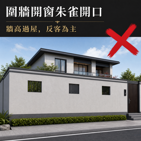 围墙开窗朱雀开口