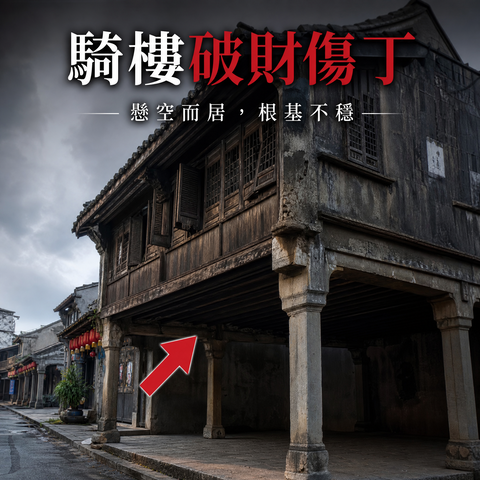 骑楼破财伤丁