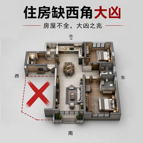住房缺西角大凶