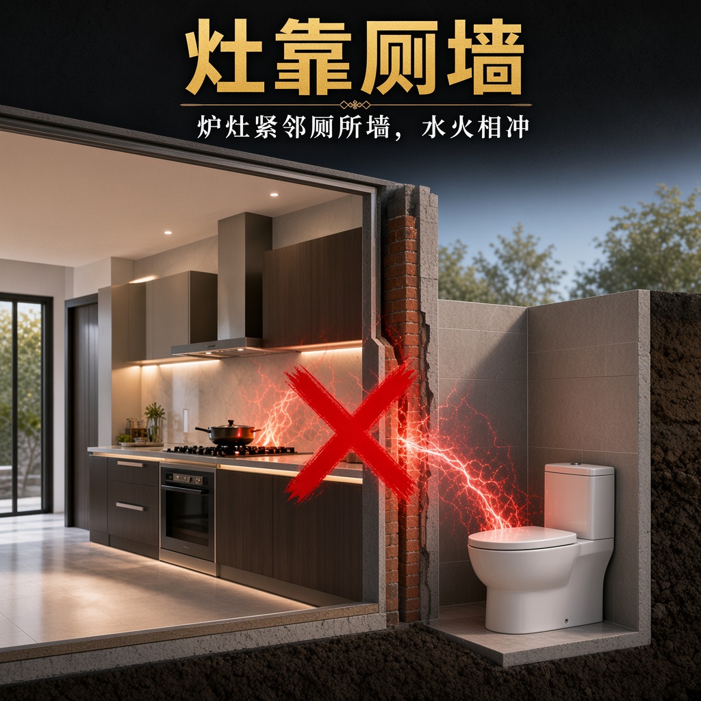 灶靠厕墙