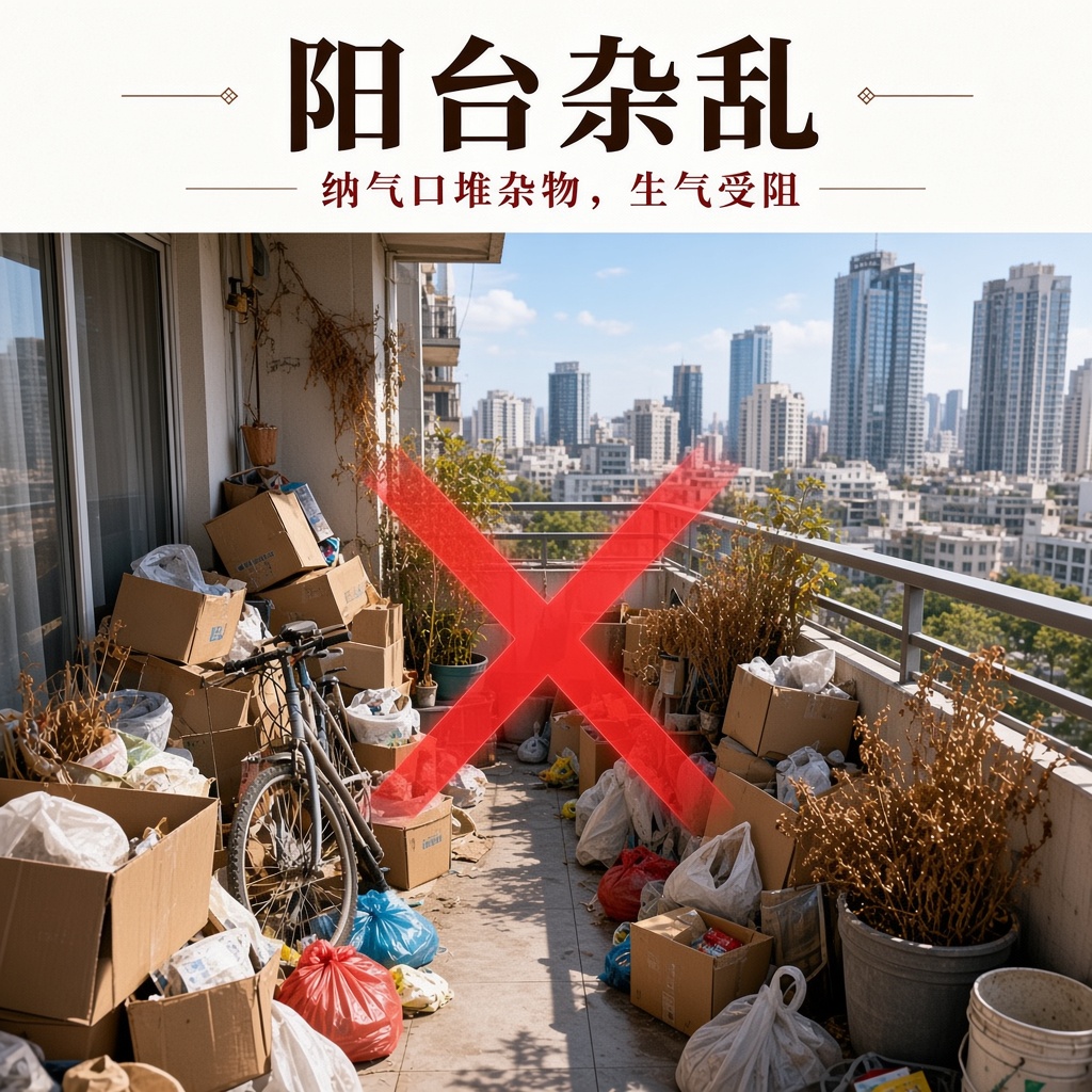 阳台杂乱