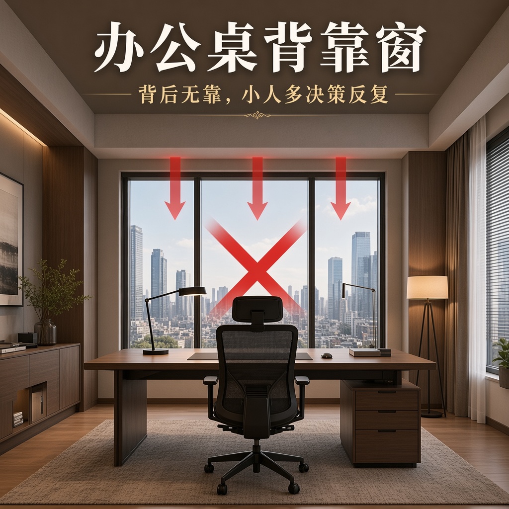办公桌背靠窗