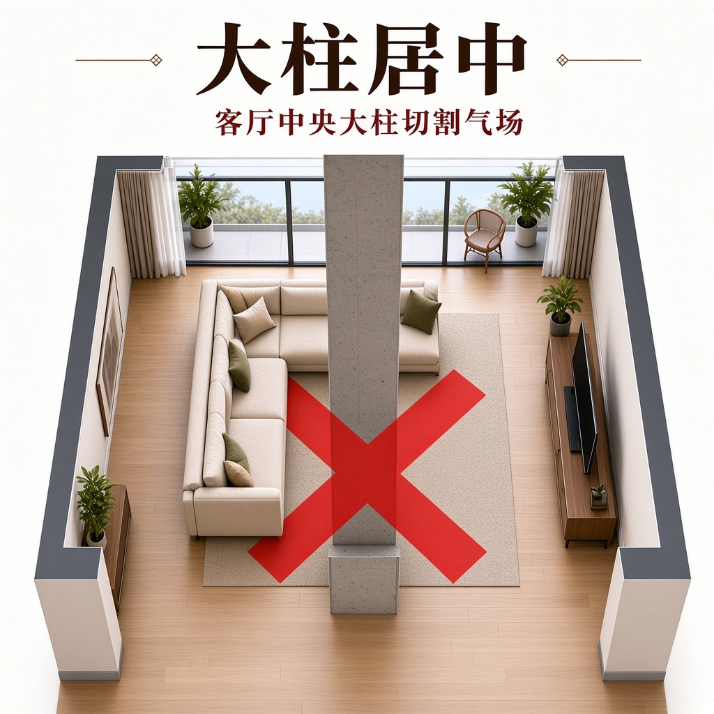 大柱居中