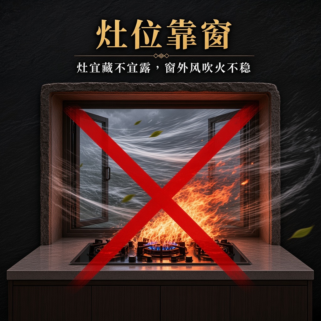 灶位靠窗