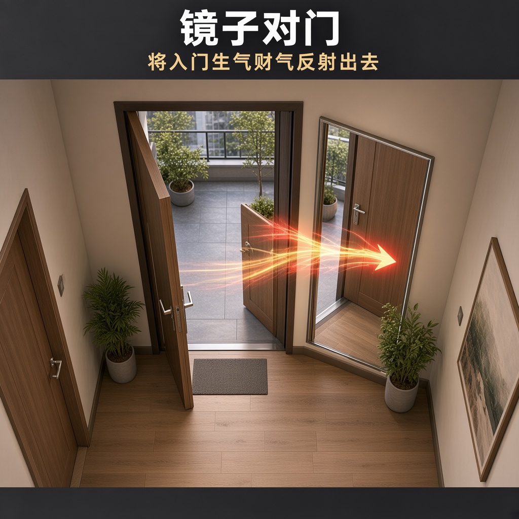 镜子对门